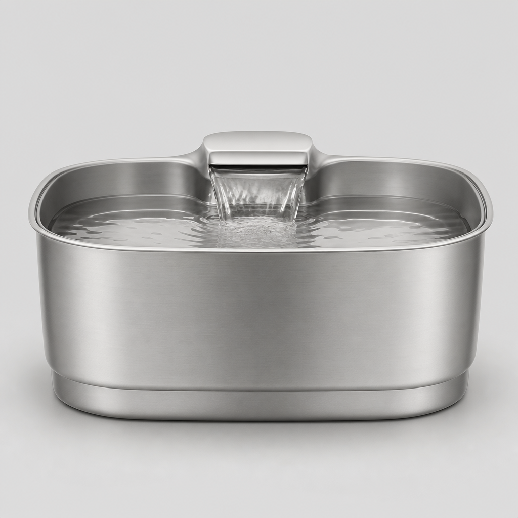 LOXIBAO 4.5L Large-Capacity Stainless Steel Pet Fountain