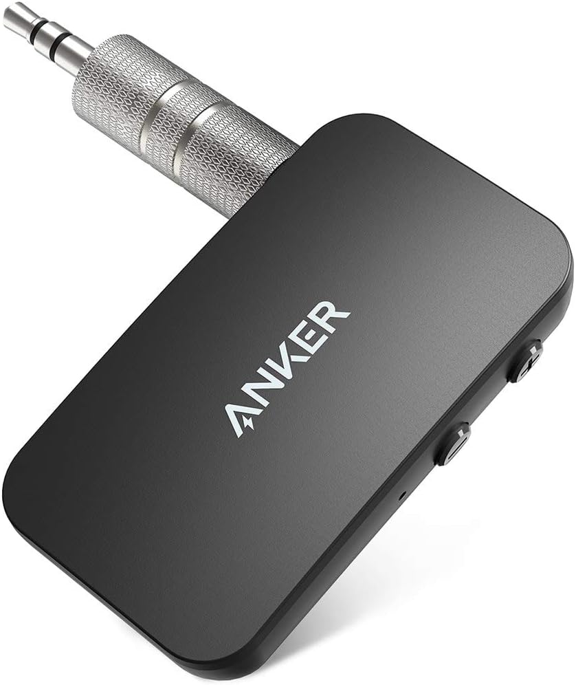 Anker Soundsync A3352 Bluetooth Receiver for Music Streaming with Bluetooth 5.0, 12-Hour Battery Life, Dual Device Connection, for Car, Home Stereo, Headphones, Speakers (Renewed)