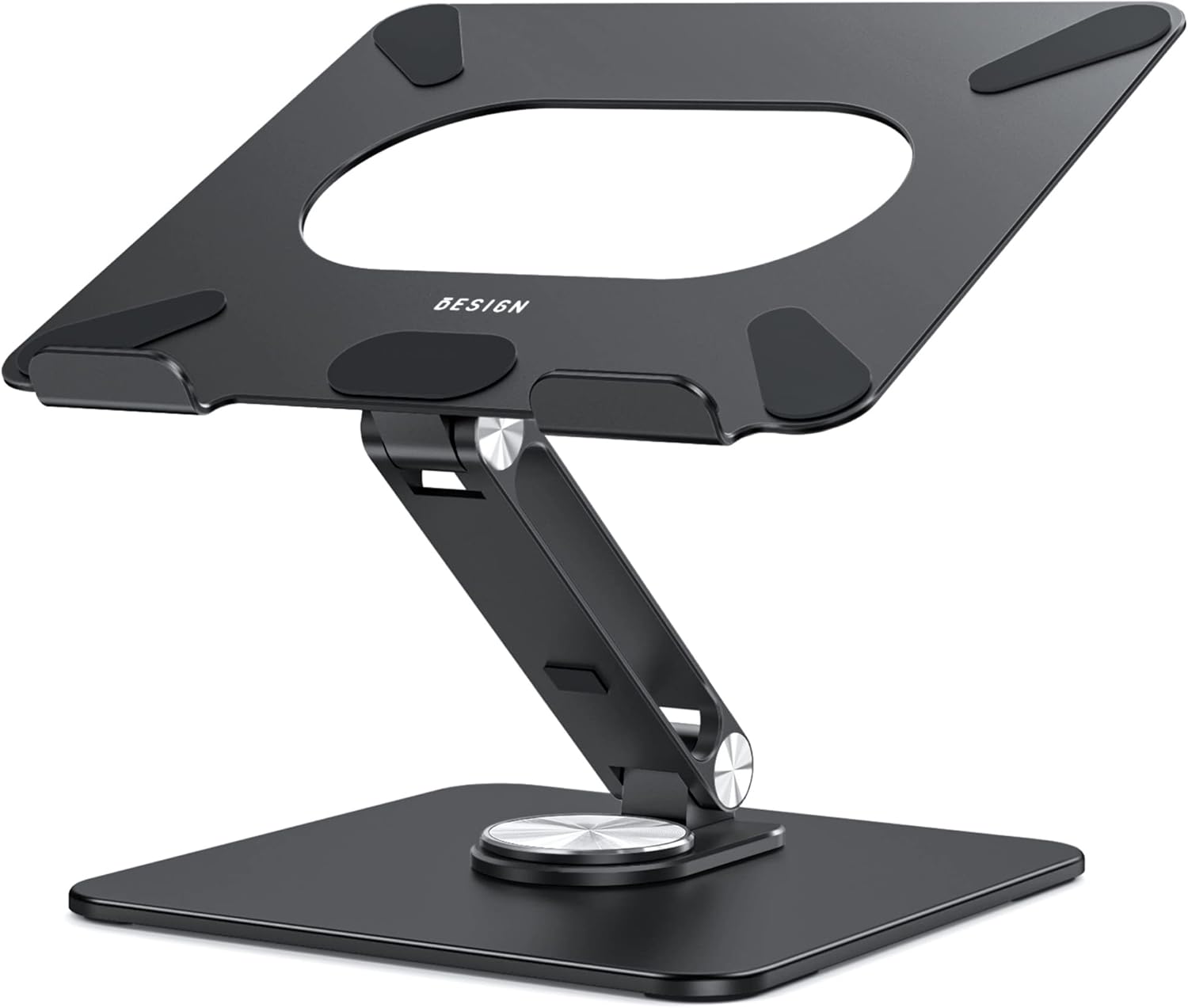 BESIGN LSX7 Laptop Stand with 360° Rotating Base, Ergonomic Adjustable Notebook Stand, Riser Holder Computer Stand Compatible with Air, Pro, Dell, HP, Lenovo More 10-15.6" Laptops,