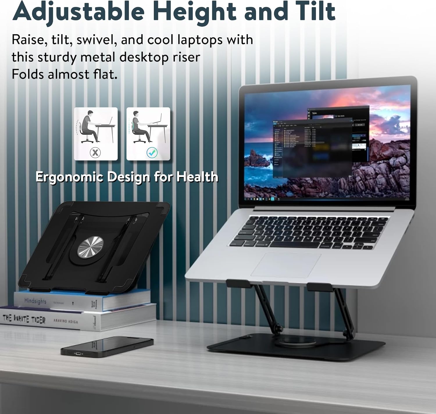 Uncaged Ergonomics Swivel Laptop Stand 2.0